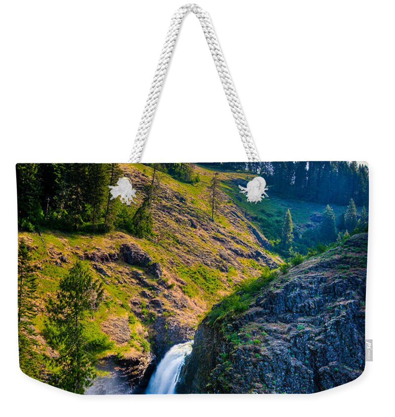  Weekender Tote Bag featuring the photograph Lower Falls - Elk Creek Falls by Rikk Flohr