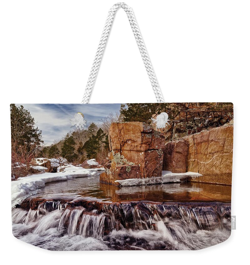 Water Weekender Tote Bag featuring the photograph Lower Rock Creek by Robert Charity