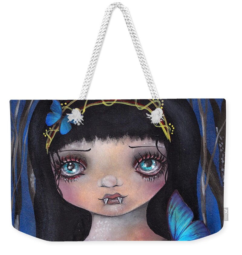 Vampire Weekender Tote Bag featuring the painting Lu by Abril Andrade