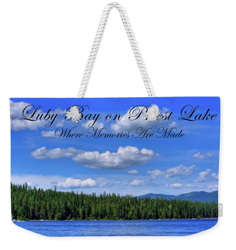 Luby Bay On Priest Lake Weekender Tote Bag featuring the photograph Luby Bay on Priest Lake by David Patterson