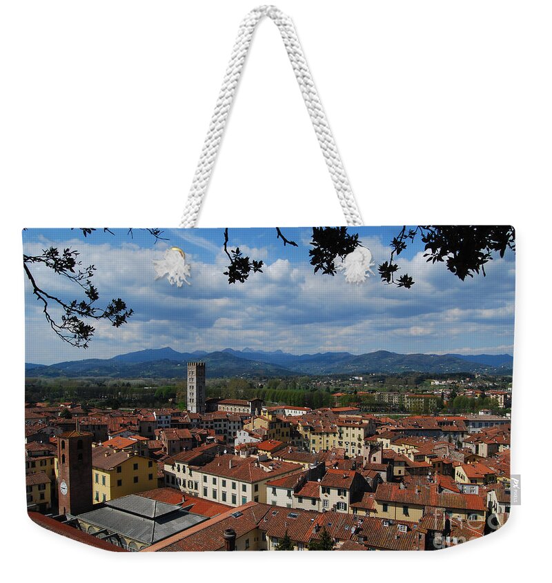 Lucca Weekender Tote Bag featuring the photograph Lucca - Italy - from the top by Carlos Alkmin