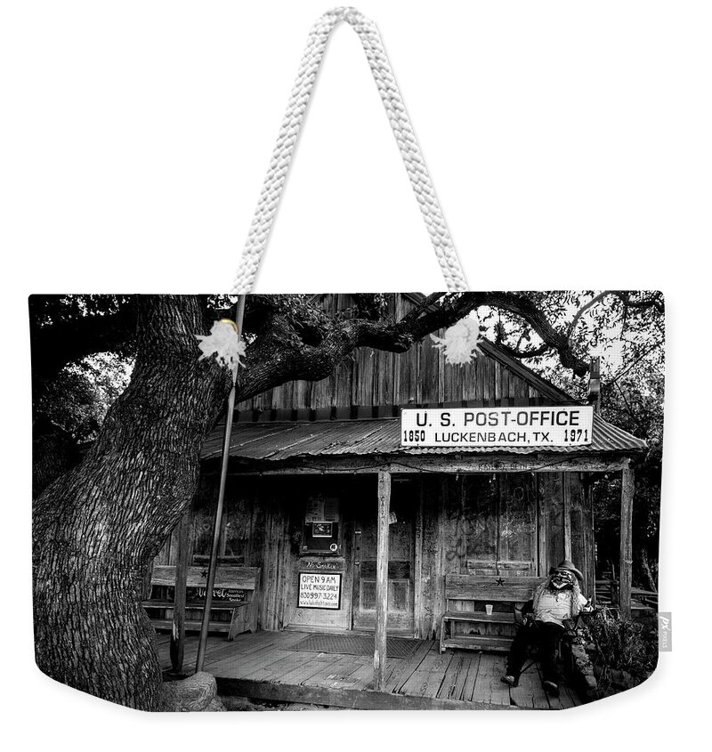 Country Weekender Tote Bag featuring the photograph Luckenbach Texas by David Morefield
