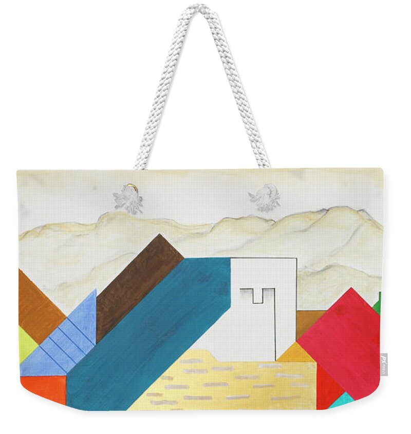 Abstract Weekender Tote Bag featuring the painting Lugano See - Part I by Willy Wiedmann