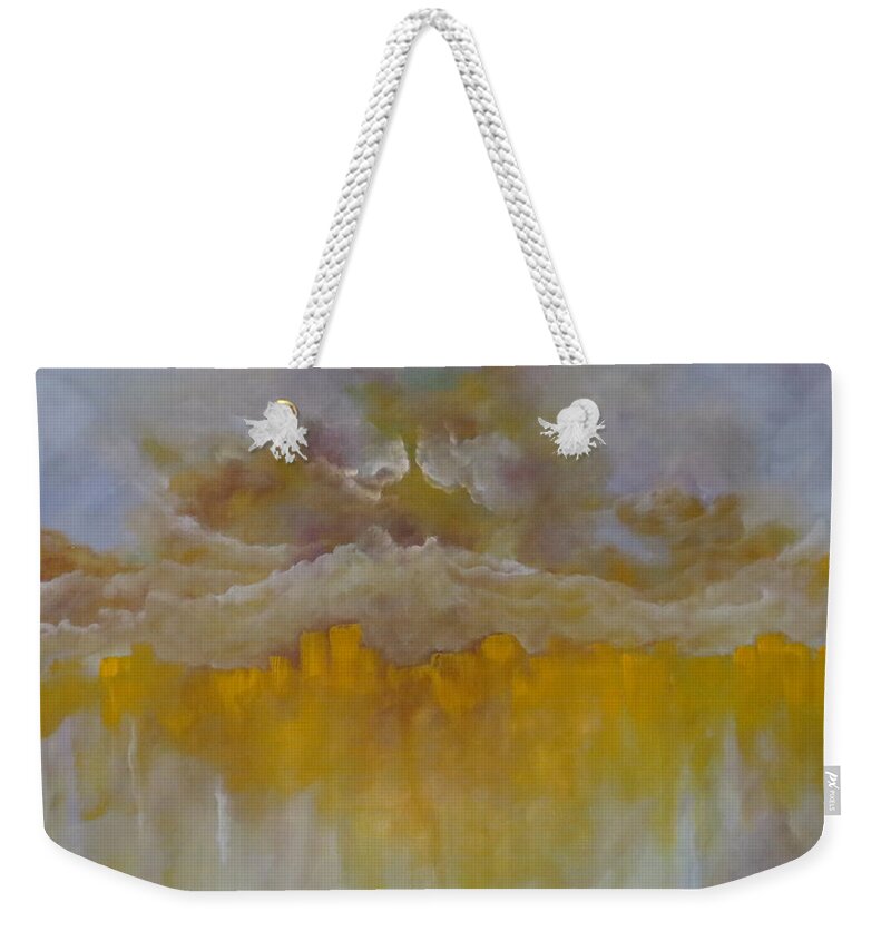 Abstract Weekender Tote Bag featuring the painting Luminescence by Soraya Silvestri
