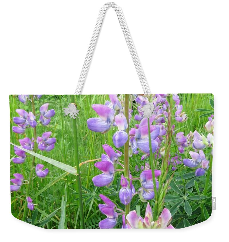 Streambank Lupine Weekender Tote Bag featuring the photograph Lupine Time by I'ina Van Lawick
