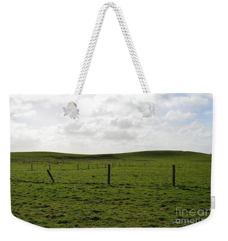 Cliffs-of-moher Weekender Tote Bag featuring the photograph Lush Green Grass on the Cliffs of Moher by DejaVu Designs