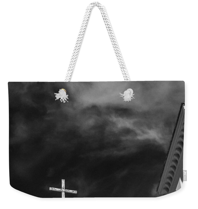 Russian Artists New Wave Weekender Tote Bag featuring the photograph Lutheran Church of Peter amd Paul in St. Petersburg by Dmitry Soloviev