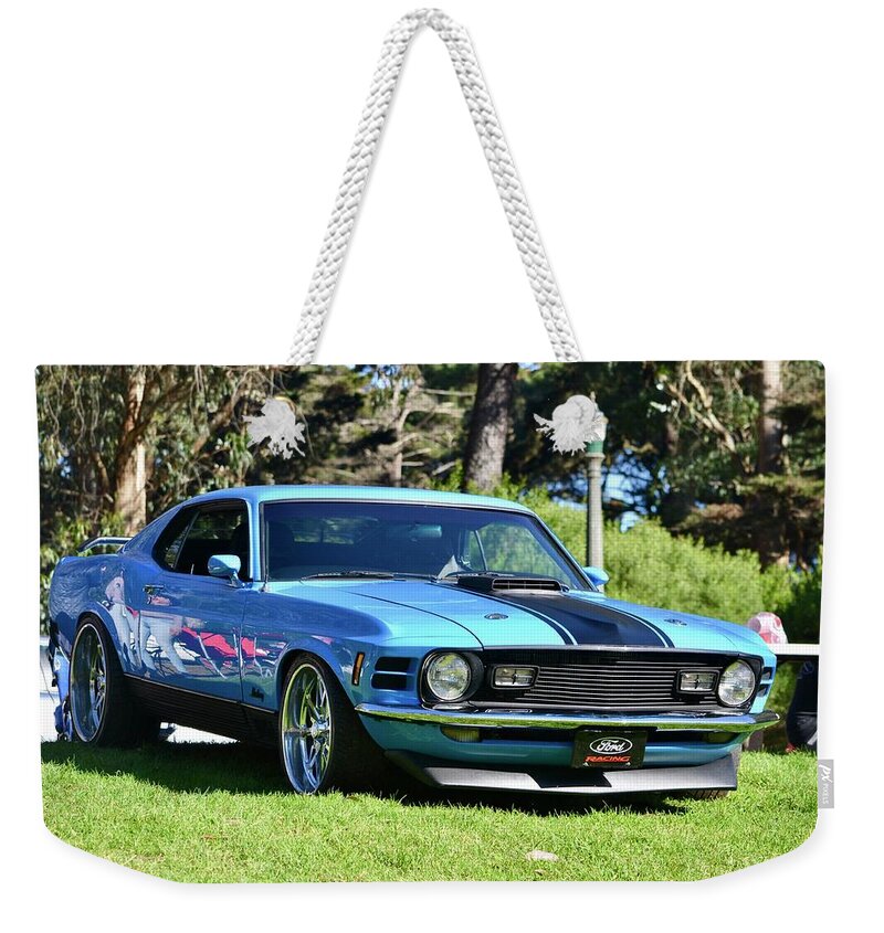  Weekender Tote Bag featuring the photograph Mach 1 on the hill by Dean Ferreira