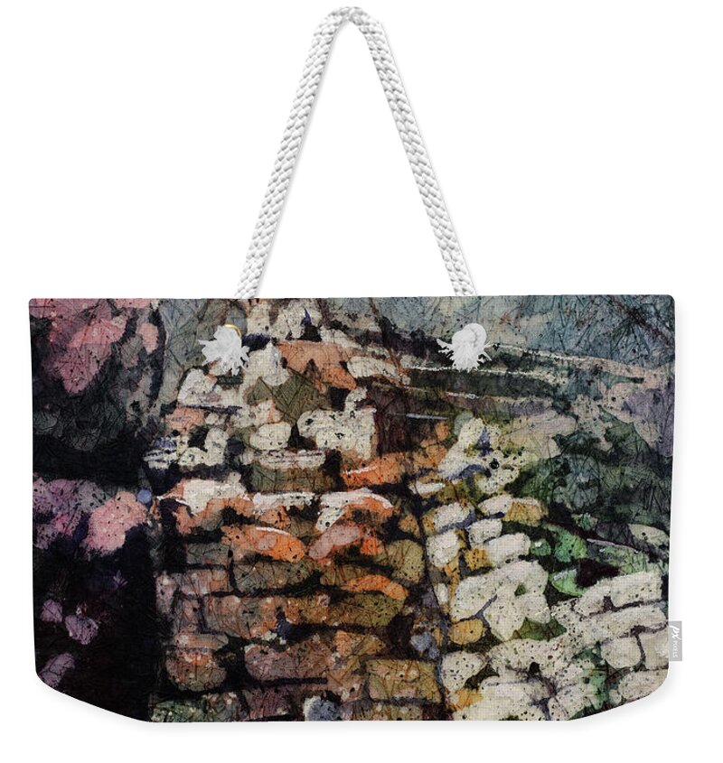 15th Century Weekender Tote Bag featuring the painting Machu Picchu Ruins- Peru by Ryan Fox