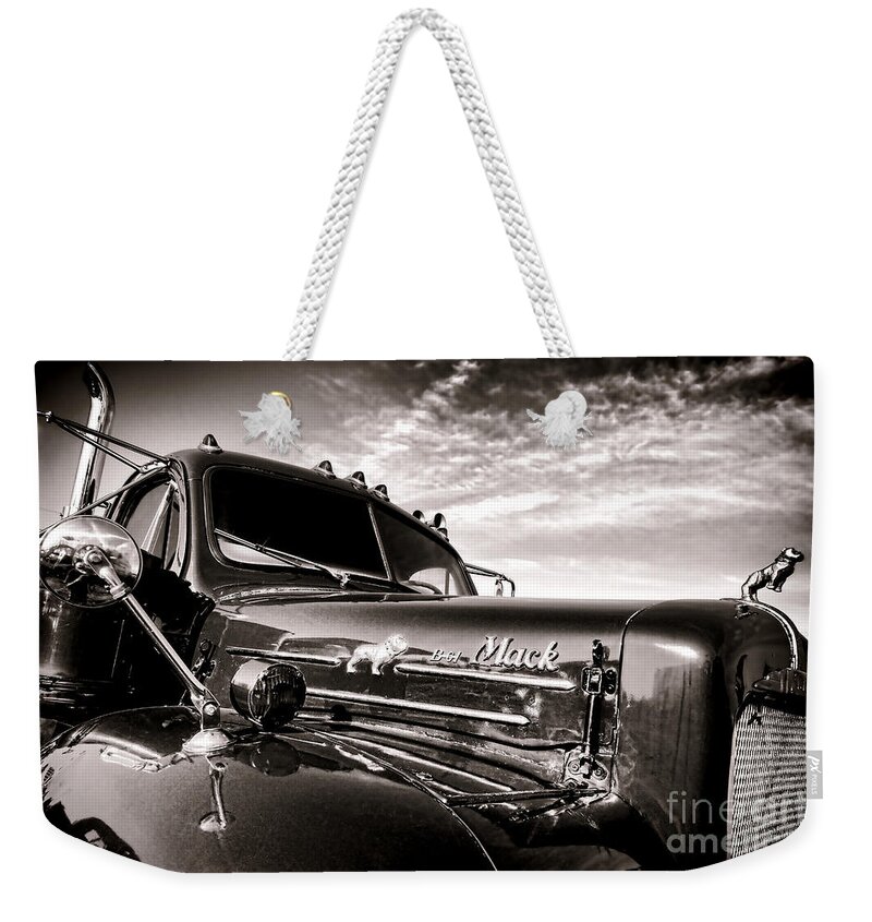 Mack Weekender Tote Bag featuring the photograph Mack B61 Ghost by Olivier Le Queinec