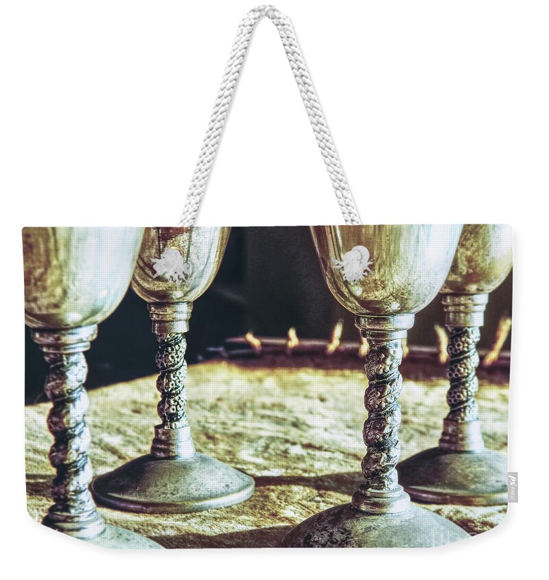Macro Weekender Tote Bag featuring the photograph Macro Goblets Still Life by Phil Perkins