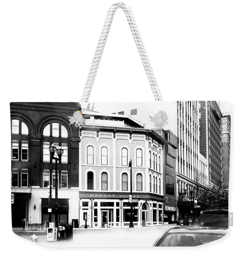 Monroe Weekender Tote Bag featuring the photograph Madcap at Monroe High Key by Evie Carrier