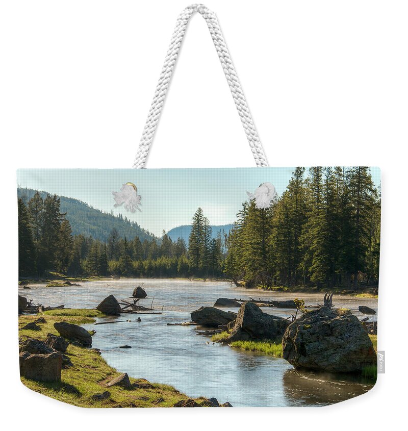 Madison River Weekender Tote Bag featuring the photograph Madison Morning by Kristina Rinell