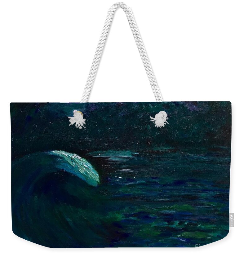 Maelstrom Weekender Tote Bag featuring the painting Maelstrom by Denise Railey