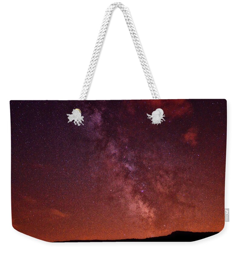 France Weekender Tote Bag featuring the photograph Magenta Milky Way France by Lawrence Knutsson