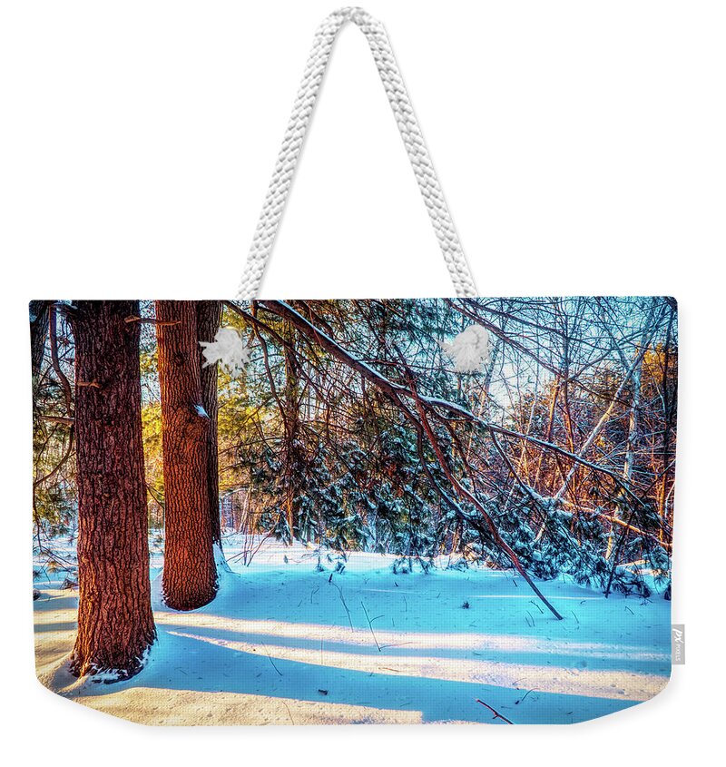 Magic Of Winter Weekender Tote Bag featuring the mixed media Magic of winter 4 by Lilia S