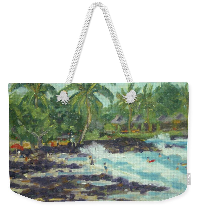 Impressionism Weekender Tote Bag featuring the painting Magic Sands Beach by Stan Chraminski