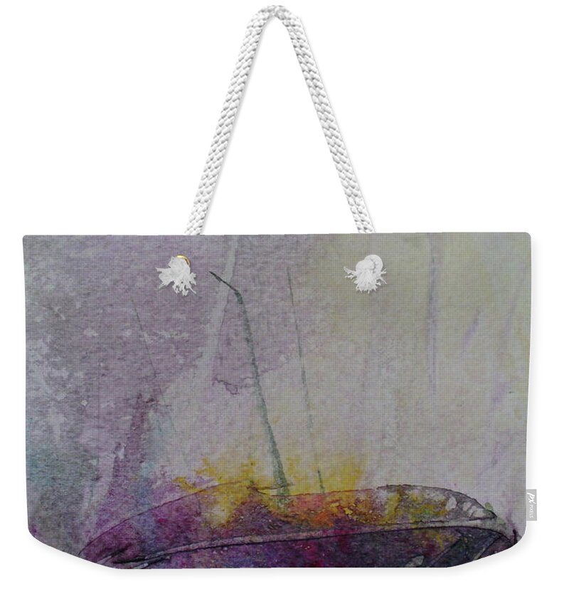 Contemporary Weekender Tote Bag featuring the painting Magic Time by Mary Sullivan