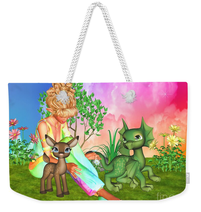 Magical-day-with-friends Weekender Tote Bag featuring the digital art Magical Day With Friends by Diane K Smith