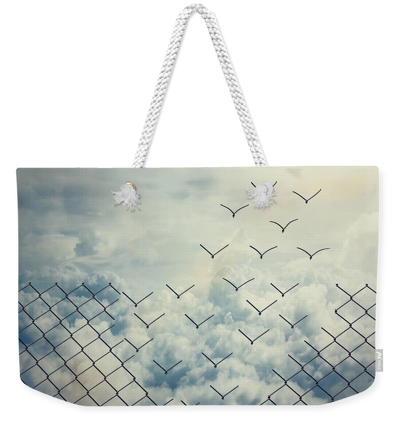 Ambition Weekender Tote Bag featuring the digital art Magical escape by PsychoShadow ART