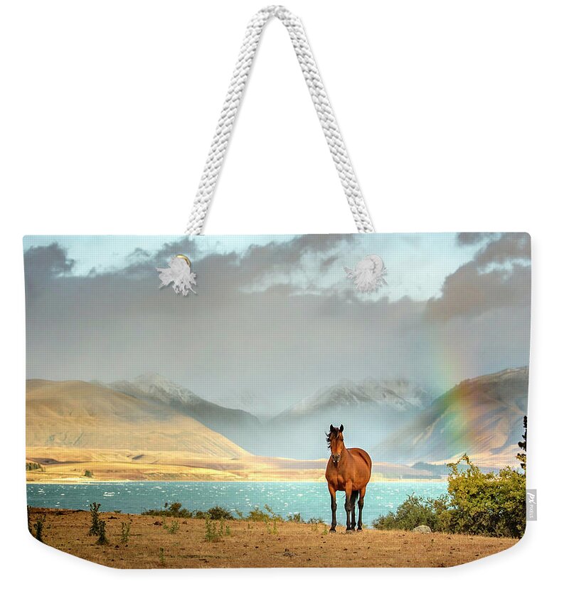 New Zealand Weekender Tote Bag featuring the photograph Magical Tekapo by Chris Cousins