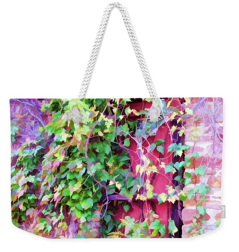Magick Of Autumn Weekender Tote Bag featuring the painting Magick of Autumn 4 by Jeelan Clark