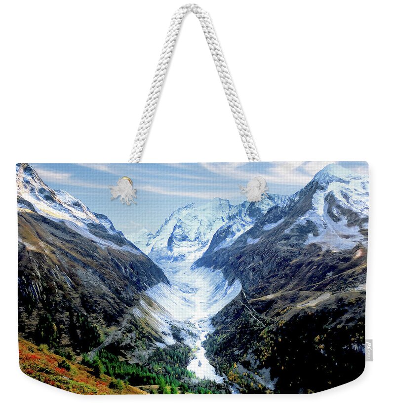 Valley Weekender Tote Bag featuring the mixed media Magnificent Valley by Dave Lee