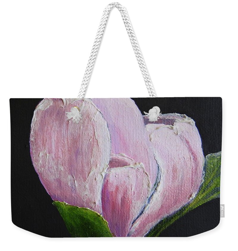 Flower Weekender Tote Bag featuring the mixed media Magnolia Bloom by Betty-Anne McDonald