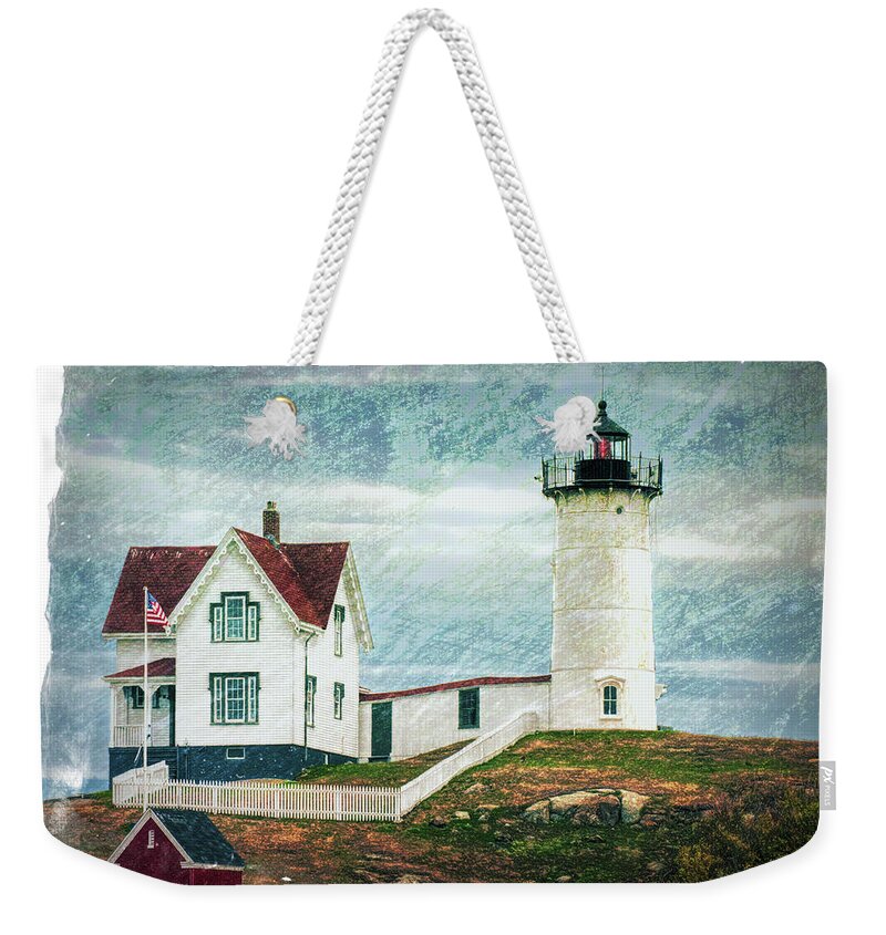 Lighthouse Weekender Tote Bag featuring the photograph Maine Lighthouse by Peggy Dietz