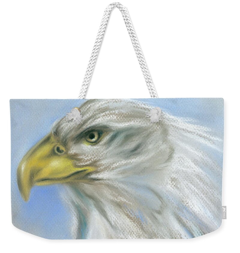 Bird Weekender Tote Bag featuring the painting Majestic Bald Eagle by MM Anderson