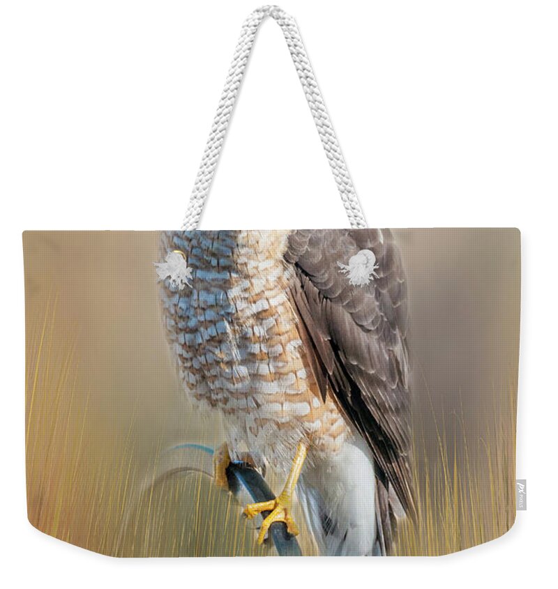 Hawk Weekender Tote Bag featuring the photograph Majestic by Cathy Kovarik