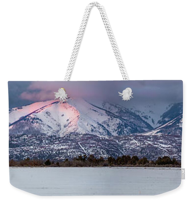 La Plata Mountain Range Weekender Tote Bag featuring the photograph Majesty by Jen Manganello