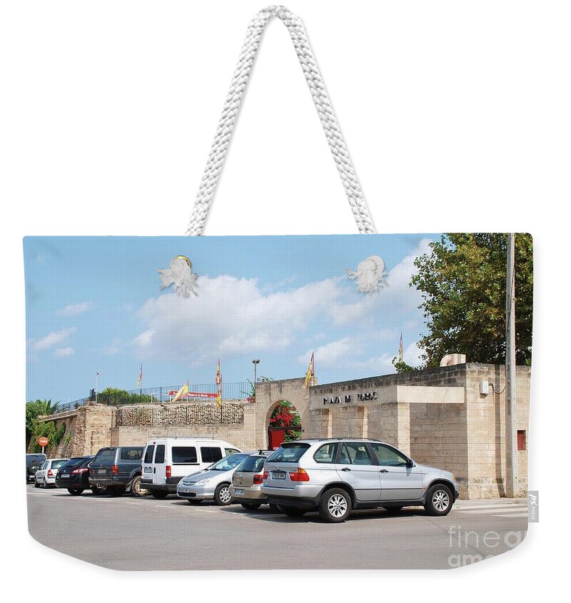 Alcudia Weekender Tote Bag featuring the photograph Majorca bullring at Alcudia by David Fowler