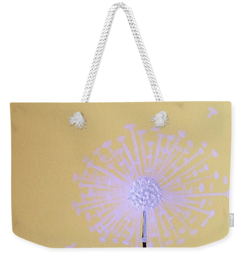 Dandelion Weekender Tote Bag featuring the photograph Make A Wish by Annie Walczyk