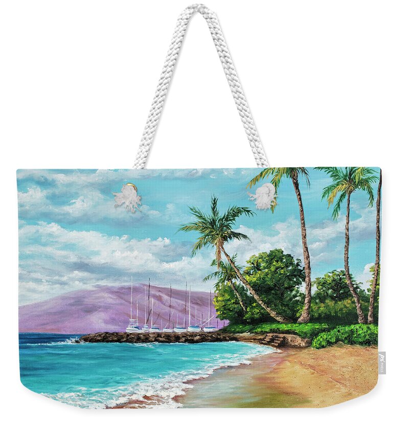 Darice Weekender Tote Bag featuring the painting Makila Beach by Darice Machel McGuire