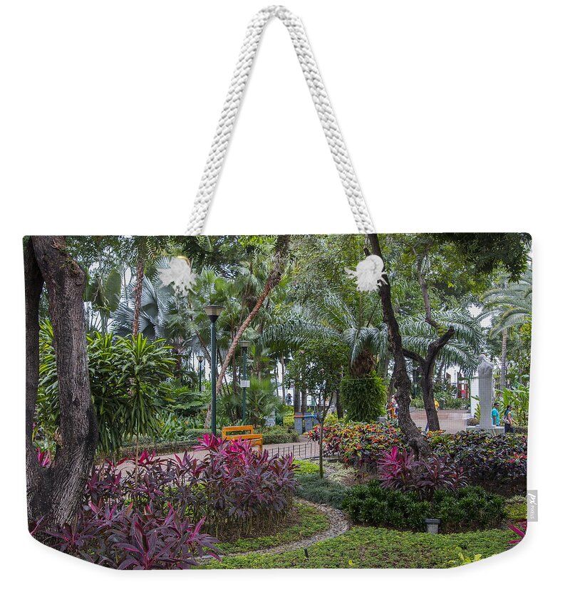 Landscape Weekender Tote Bag featuring the photograph Malecon Gardens, Guayquill, Ecuador by Robert McKinstry