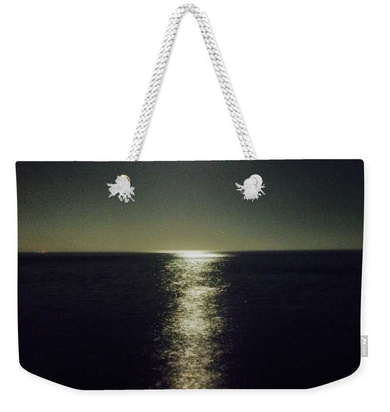 Moon Weekender Tote Bag featuring the photograph Malibu Moon by Maureen J Haldeman