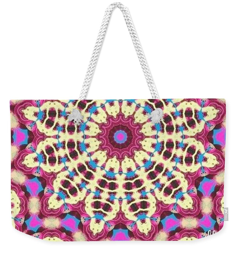Doily Weekender Tote Bag featuring the digital art Mamaw's Doily by Lori Kingston