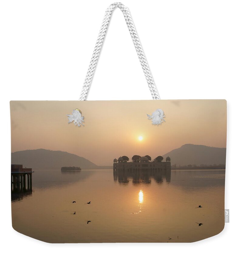 Man Sagar Lake Weekender Tote Bag featuring the photograph Man Sagar Lake by Elena Perelman