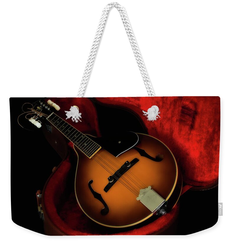 Mandolin Guitar  Weekender Tote Bag featuring the photograph Mandolin guitar 66661 by Kevin Chippindall