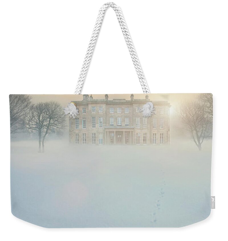 Mansion Weekender Tote Bag featuring the photograph Mansion House In Snow by Lee Avison