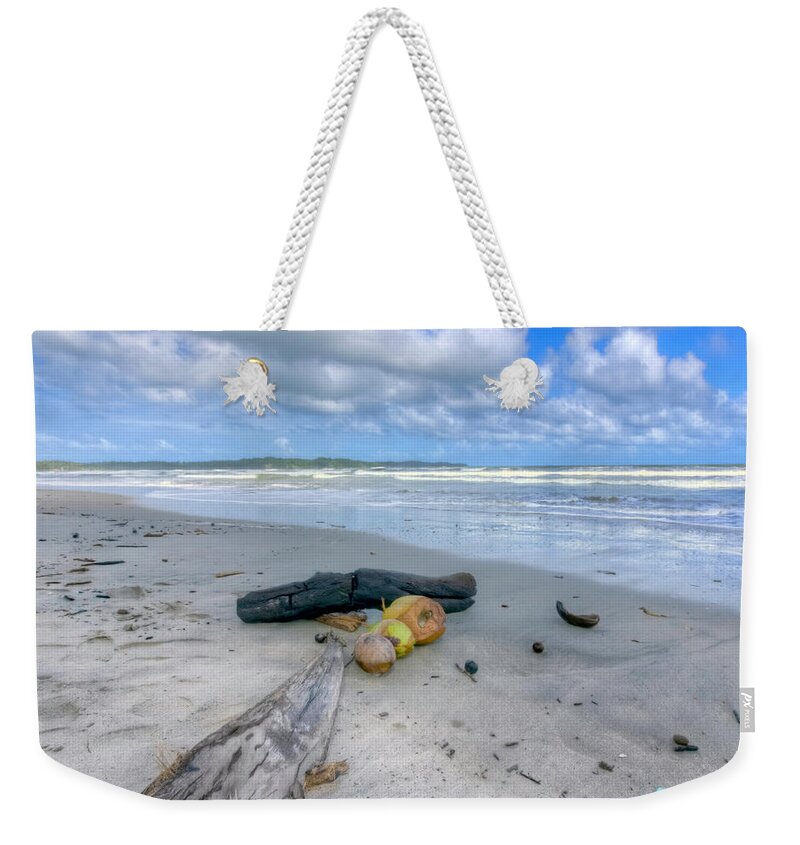 Trinidad Weekender Tote Bag featuring the photograph Manzanilla Beach by Nadia Sanowar