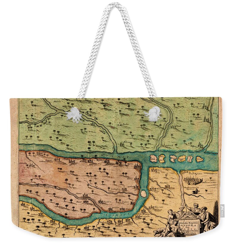 Map Of Iraq Weekender Tote Bag featuring the photograph Map Of Iraq 1680 by Andrew Fare