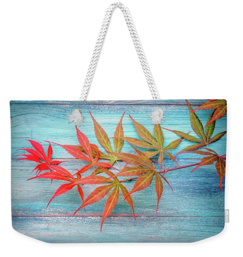 Leaves Weekender Tote Bag featuring the photograph Maple Colors by Philippe Sainte-Laudy