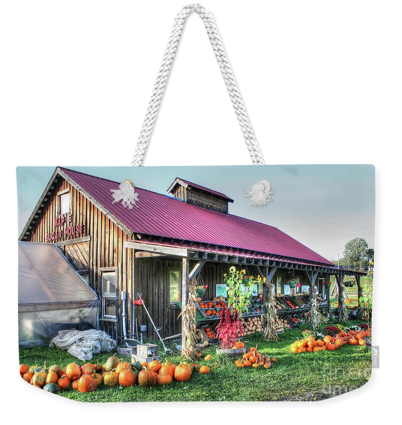 Adrian Laroque Weekender Tote Bag featuring the photograph Maple Sugar House by LR Photography