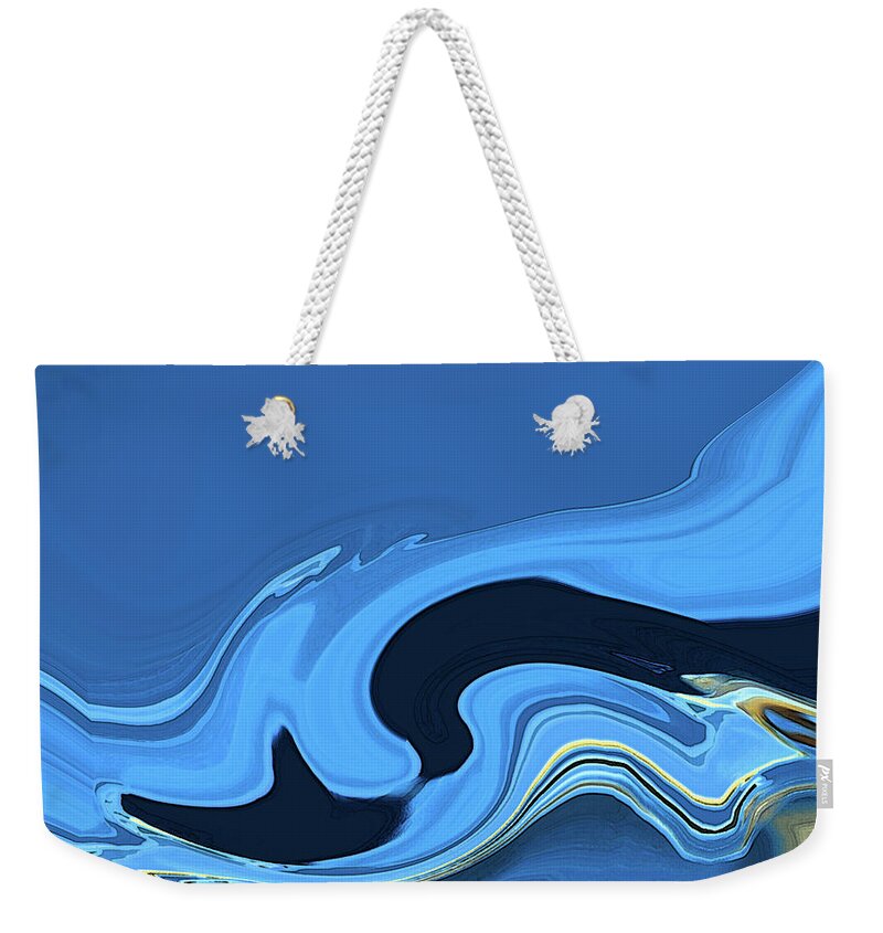 Abstract Weekender Tote Bag featuring the digital art Marbled by Gina Harrison
