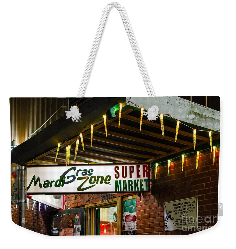 Mardi Gras Weekender Tote Bag featuring the photograph Mardi Gras Zone - New Orleans by Kathleen K Parker