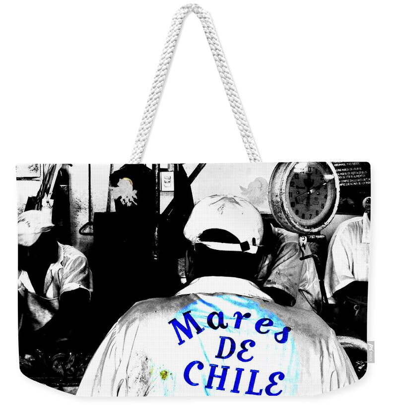 “latin America” Weekender Tote Bag featuring the photograph Mares de Chile ... Blue by Funkpix Photo Hunter