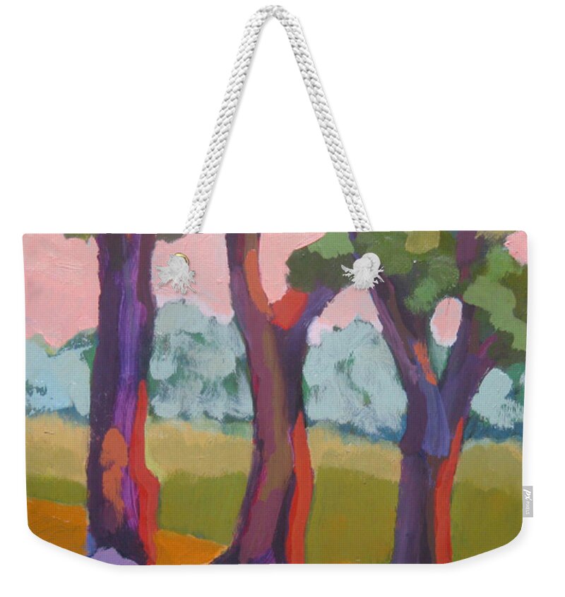 Fauvism Weekender Tote Bag featuring the pastel Margarita Lane II by Constance Gehring