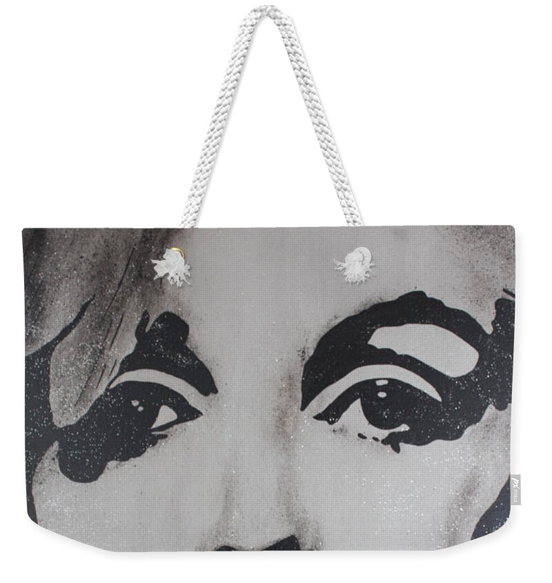 Amazing Weekender Tote Bag featuring the mixed media MARILYN MONROE Diamonds by Kathleen Artist PRO